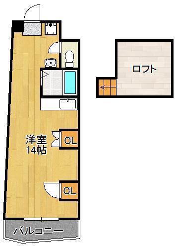 サンシティ日明(ワンルーム/6階)の間取り写真