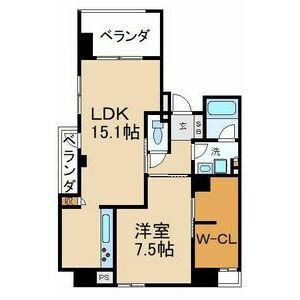 ザ京都レジデンス岡崎神宮(1LDK/2階)の間取り写真