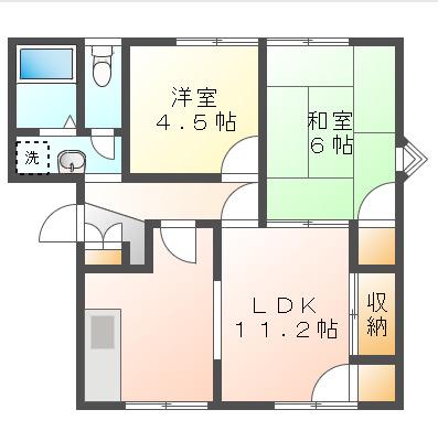 ルネサンスハイツ(2LDK/2階)の間取り写真