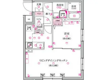 ベルシードステアー小竹向原(1LDK/4階)の間取り写真