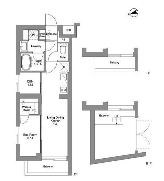 ORME COURT YOTSUYA(1LDK/1階)の間取り写真