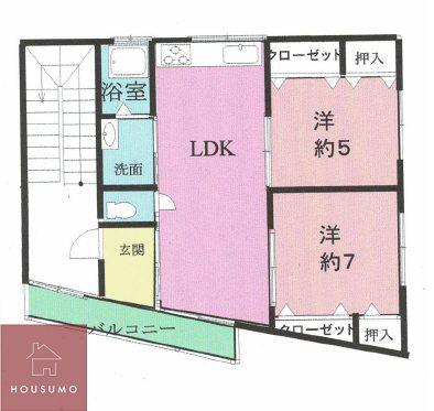 T・M井高野マンション(2LDK/2階)の間取り写真
