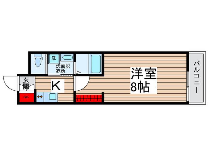HS北松戸(1K/1階)の間取り写真