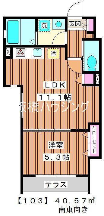 ヘーベルメゾンときわ台(1LDK/1階)の間取り写真