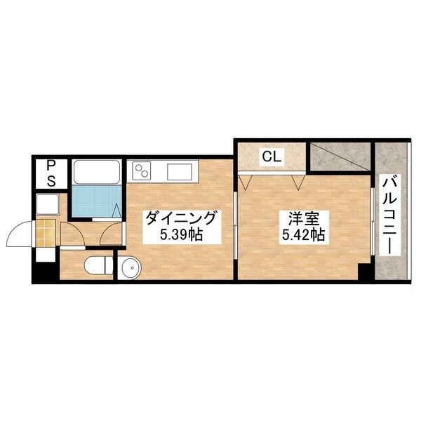 GLANZ HAUS 野洲(1DK/4階)の間取り写真