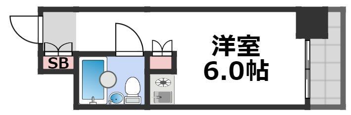 朝日プラザ天王寺東ピエタテール(ワンルーム/4階)の間取り写真