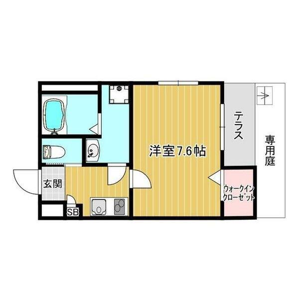 ワコーレヴィータ国香通(1K/3階)の間取り写真