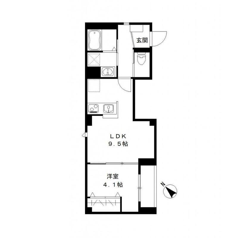 CASA DE RENO カーサ デ リノ(1LDK/4階)の間取り写真