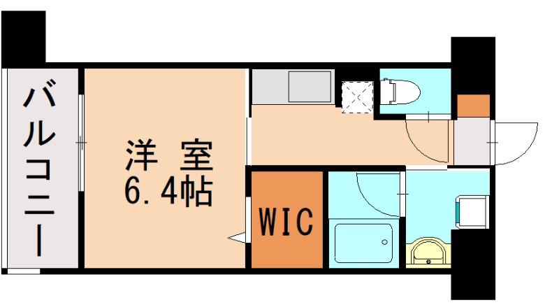 ラクレイス香椎駅前(1K/6階)の間取り写真