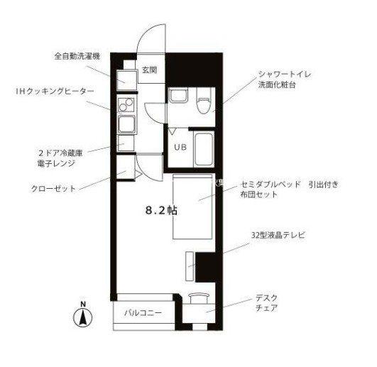 プチグランデ秋葉原(1K/5階)の間取り写真