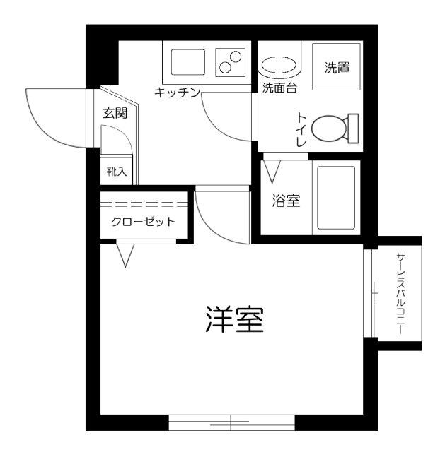 リタ王子神谷(1K/5階)の間取り写真