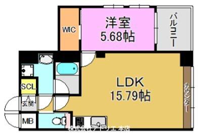 プレジオ長田(1LDK/4階)の間取り写真