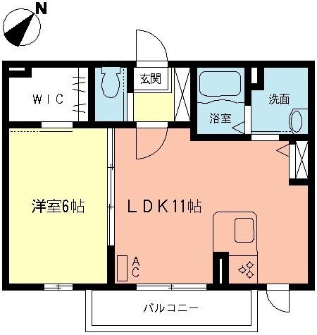 キャメルパティオ(1LDK/1階)の間取り写真