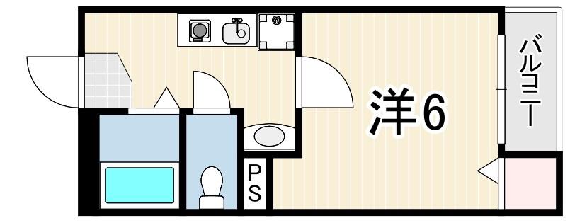 LEFIELD002(1K/3階)の間取り写真