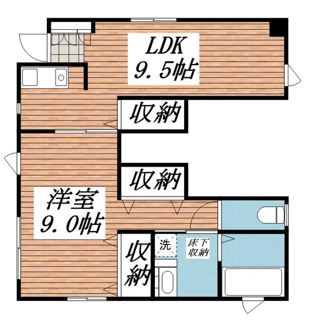 SAKASAI GREEN HOUSE(1LDK/1階)の間取り写真