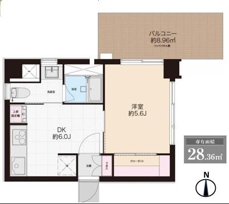 三田綱町ハイツ(1DK/1階)の間取り写真