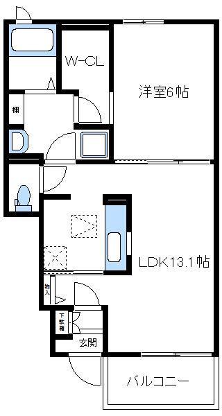 ＪＲ横浜線 淵野辺駅 バス乗車時間：13分 最寄りバス停で下車 徒歩3分 2階建 築10年(1LDK/1階)の間取り写真