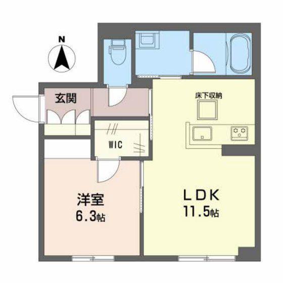 そよかぜII(1LDK/1階)の間取り写真