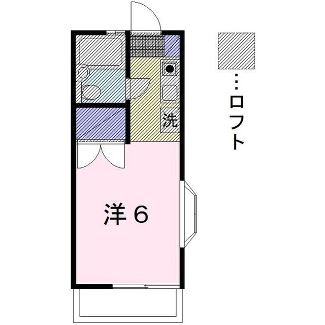 メゾンT・S A棟(ワンルーム/2階)の間取り写真