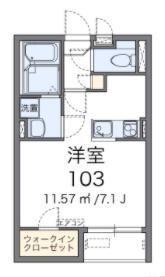 台ノ峰荘(1K/2階)の間取り写真