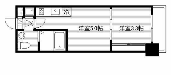 PROJECT NO.57 TOKYO MITO STREET(1DK/9階)の間取り写真