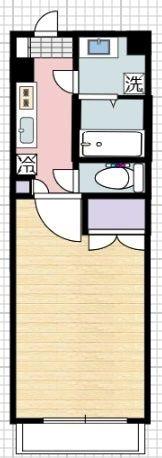 LAMER天白(1K/1階)の間取り写真