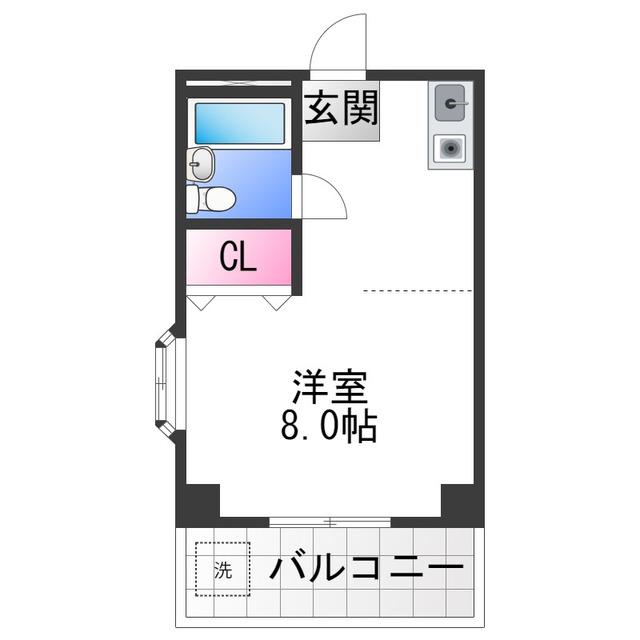 サンキャッスル深井(ワンルーム/3階)の間取り写真
