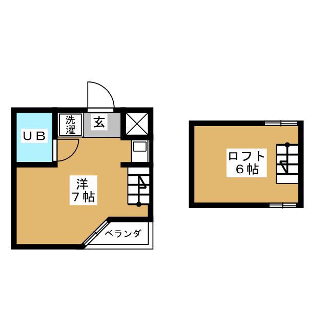 ヤグモハウス(ワンルーム/2階)の間取り写真