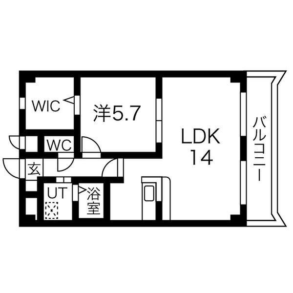 NKドミールI(1LDK/4階)の間取り写真
