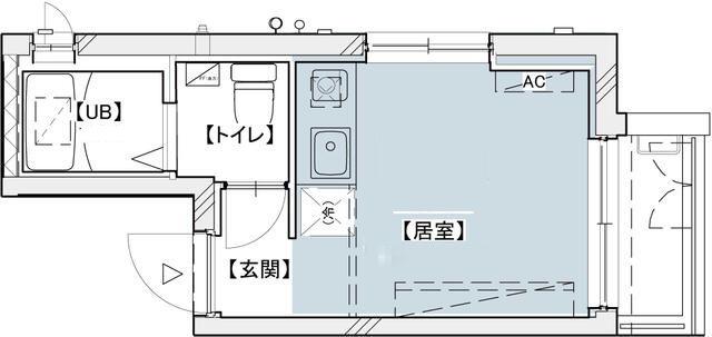 PROTO初台II(ワンルーム/1階)の間取り写真