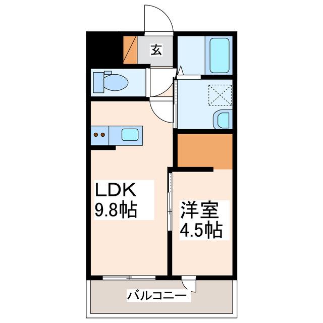 PLUMA BRANCA(1LDK/1階)の間取り写真