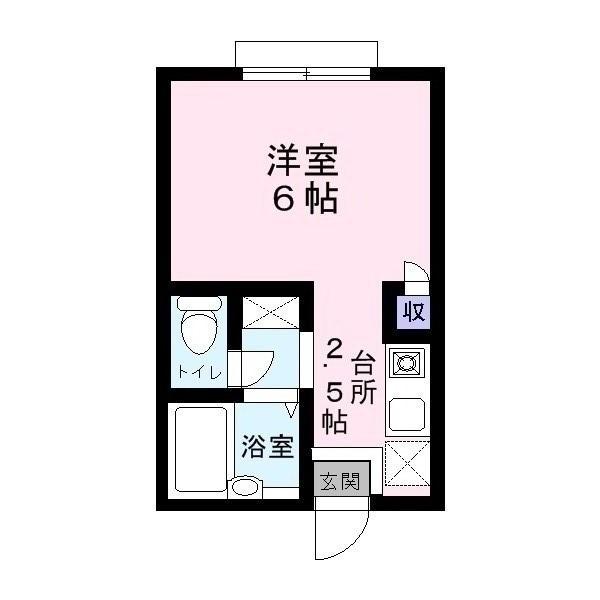 ヒルズペガサス(ワンルーム/1階)の間取り写真