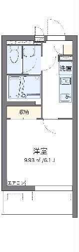クレイノのぞみA(1K/2階)の間取り写真
