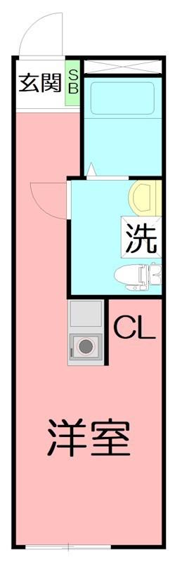 VARON(ワンルーム/2階)の間取り写真
