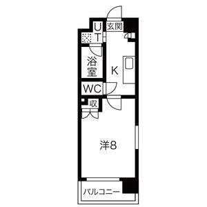 シティライフ明が丘(1K/3階)の間取り写真