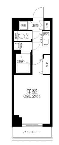 DIPS小竹向原(1K/3階)の間取り写真