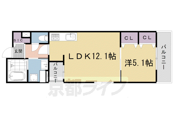 DO・DREAM杉屋町(1LDK/2階)の間取り写真