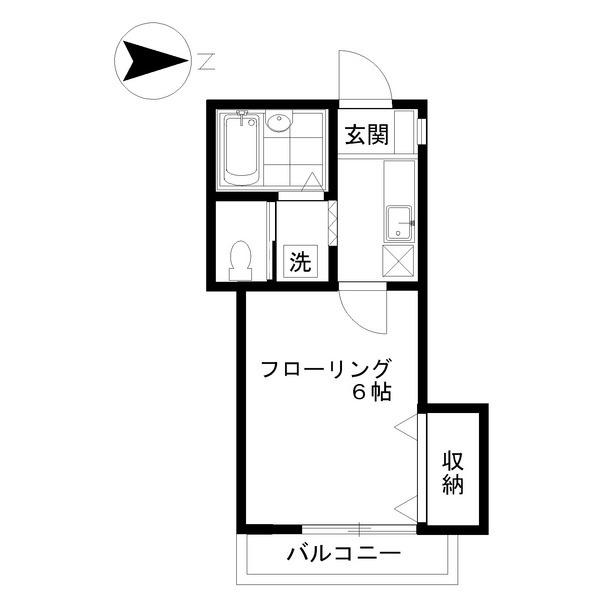 リヴェールO・G・A弐番館(1K/2階)の間取り写真