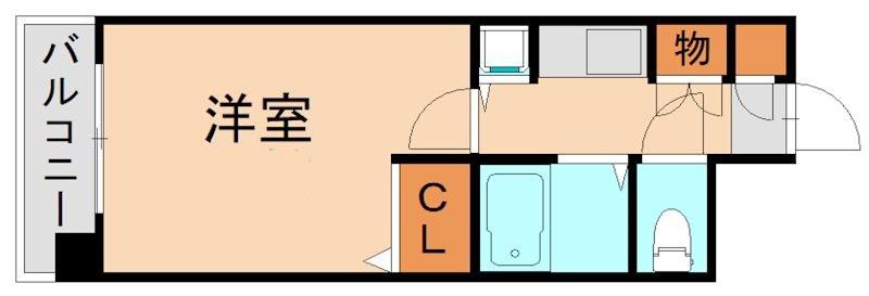 ダイナコート小倉下到津II(1K/5階)の間取り写真