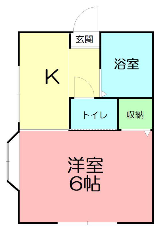 メゾンドベルフィーユ(1K/2階)の間取り写真