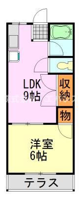 蘇我野ハウス(1LDK/1階)の間取り写真