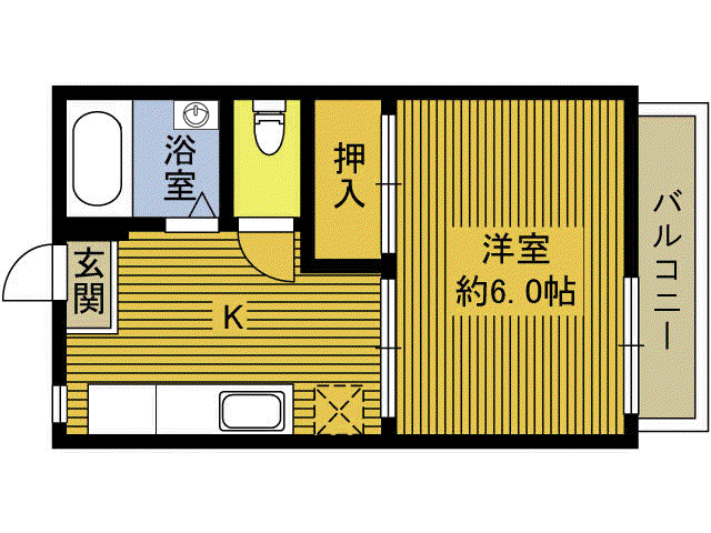 第1池田コーポ(1K/1階)の間取り写真