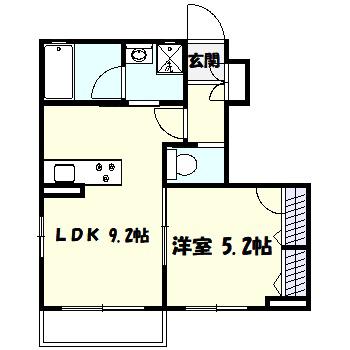 ソフィアメゾン(1LDK/1階)の間取り写真