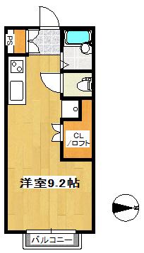 サンキャッスル・16(ワンルーム/3階)の間取り写真