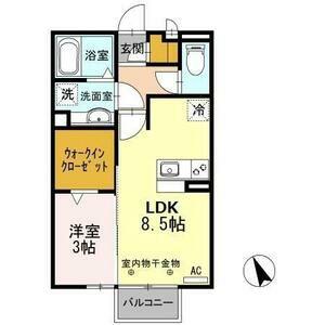 リバーウエスト(1LDK/2階)の間取り写真