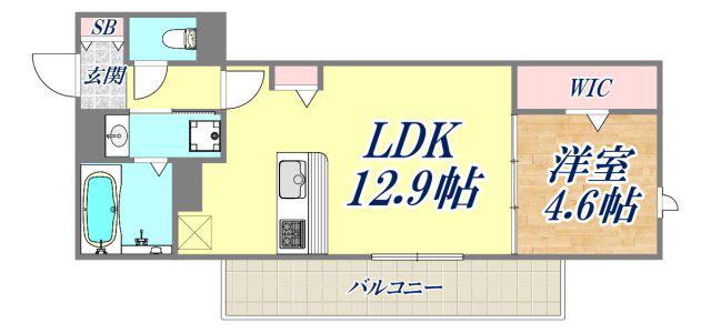 LAMAISON大池町(1LDK/2階)の間取り写真