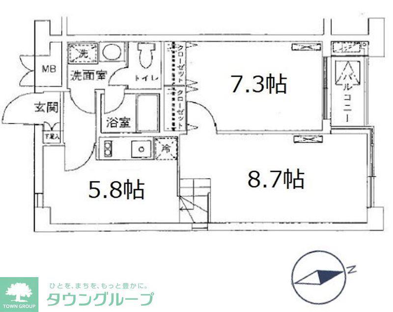 プラザ南大井(1LDK/1階)の間取り写真