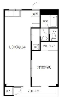 メゾンエクレール(1LDK/1階)の間取り写真