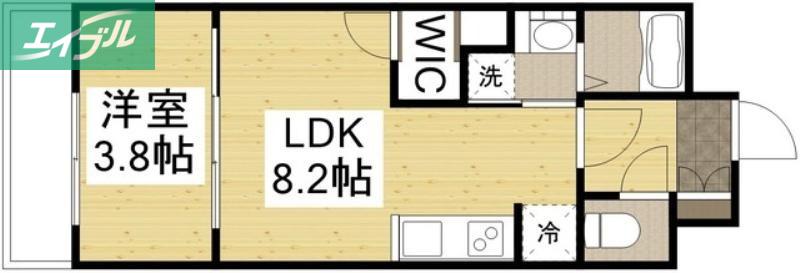 月光 神田町(1LDK/1階)の間取り写真