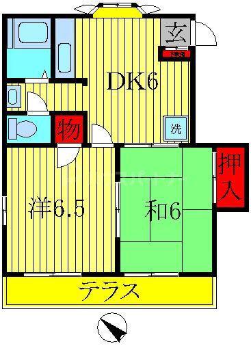 メゾンヒロタ(2LDK/2階)の間取り写真